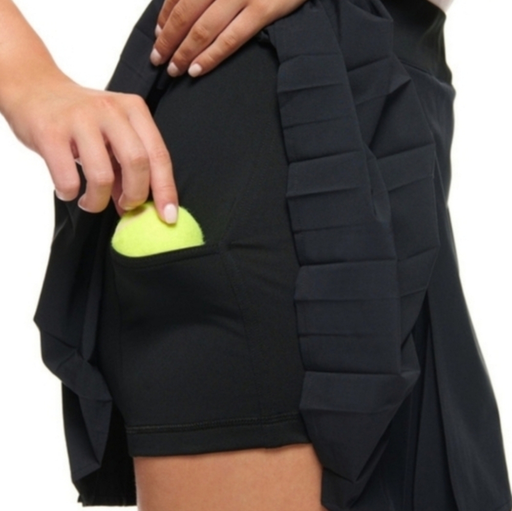 Lole Pleated Active Skort Women's Medium Black Sporty Tennis Inner Short NEW - Picture 13 of 13